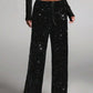 🎄LAST DAY SALE 50% OFF✨Women's Sequin Sparkle Wide Leg Pants with Elastic Waistband✨💃