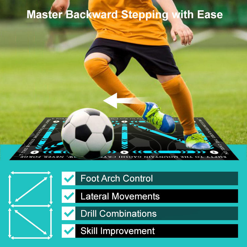 ⚽ 50% OFF NOW! 🔥 Non-Slip Football Training Mat - Durable & Portable, Perfect for Footwork Drills Anywhere ✨