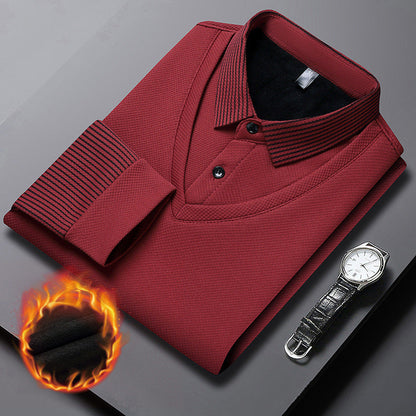 🔥Hot Sale-49% OFF🔥Men's Lapel Faux Two-Piece Knitted Shirt