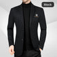 ❄️Winter Hot Sale🔥Men's Fleece-Lined Slim-Fit Casual Suit Jacket