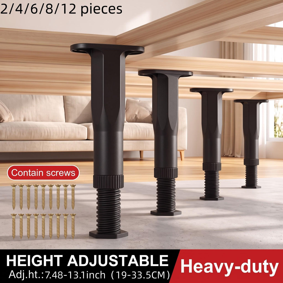 Adjustable Bed Support Legs