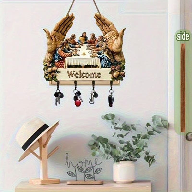 ⏳Limited-time 50% off⏰ Jesus & Disciples Wall Art Key Holder✝️