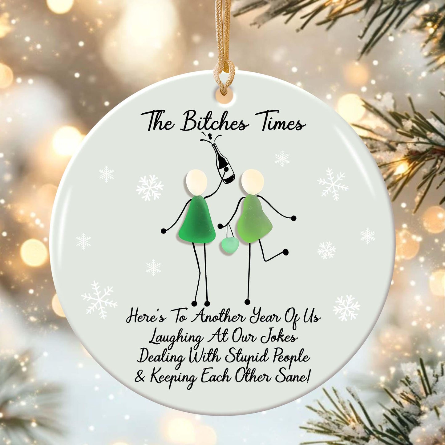 🔥Last Day: BUY 2 GET 1 FREE 💝Christmas Friendship Sea Glass Decoration✨Shaped by Nature & Crafted by Hand!