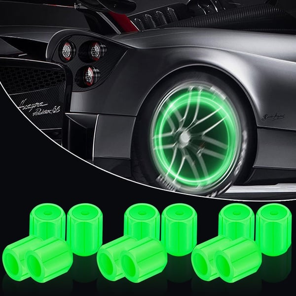 💥Glow-in-the-dark valve caps (tire valve caps) 🚗💫
