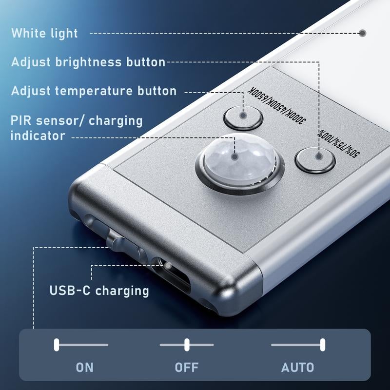 🏆 Hot Sale - 50% OFF 🔥3-Color Lighting Punch-free Smart Sensor Magnetic Rechargeable LED Lights