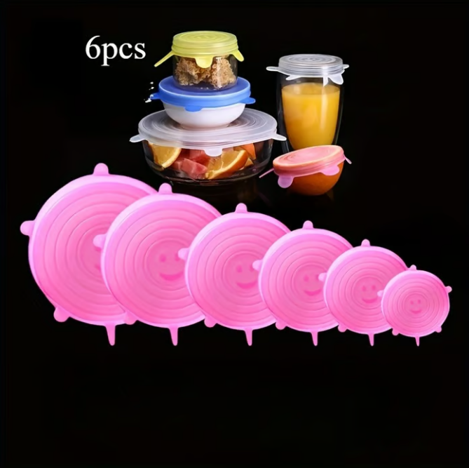 🔥Last day sale 50% OFF🔥Adpartner Silicone Lids for Food Storage (6-Pack)