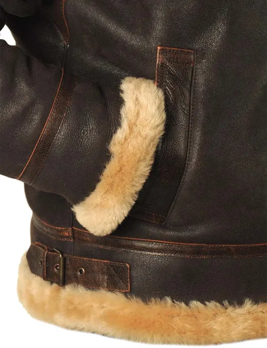 📢📢60 % OFF !!🎅SHEEPSKIN BOMBER JACKET