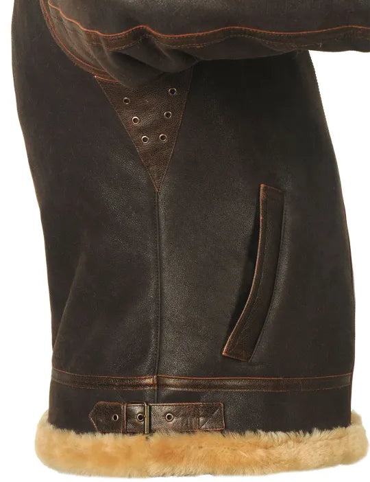 📢📢60 % OFF !!🎅SHEEPSKIN BOMBER JACKET