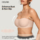 💞💞Womens Strapless Bras Push Up Bandeau Bra Non Slip Wireless Supportive Padded Bras Seamless Comfortable Tube Jelly Bra