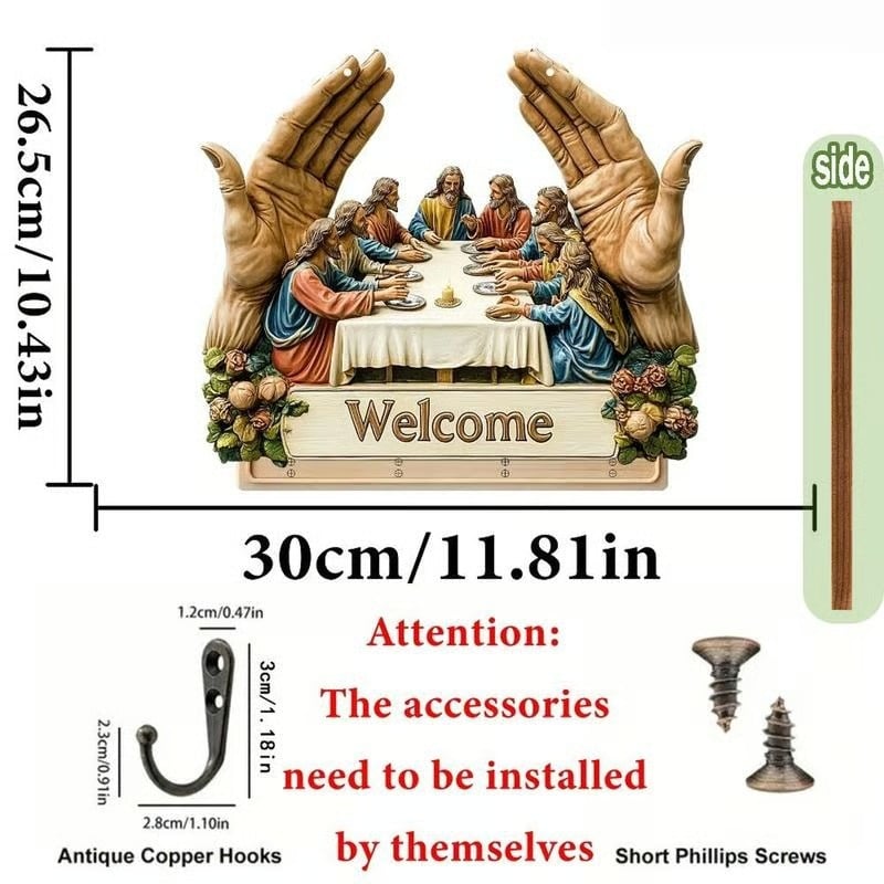 ⏳Limited-time 50% off⏰ Jesus & Disciples Wall Art Key Holder✝️