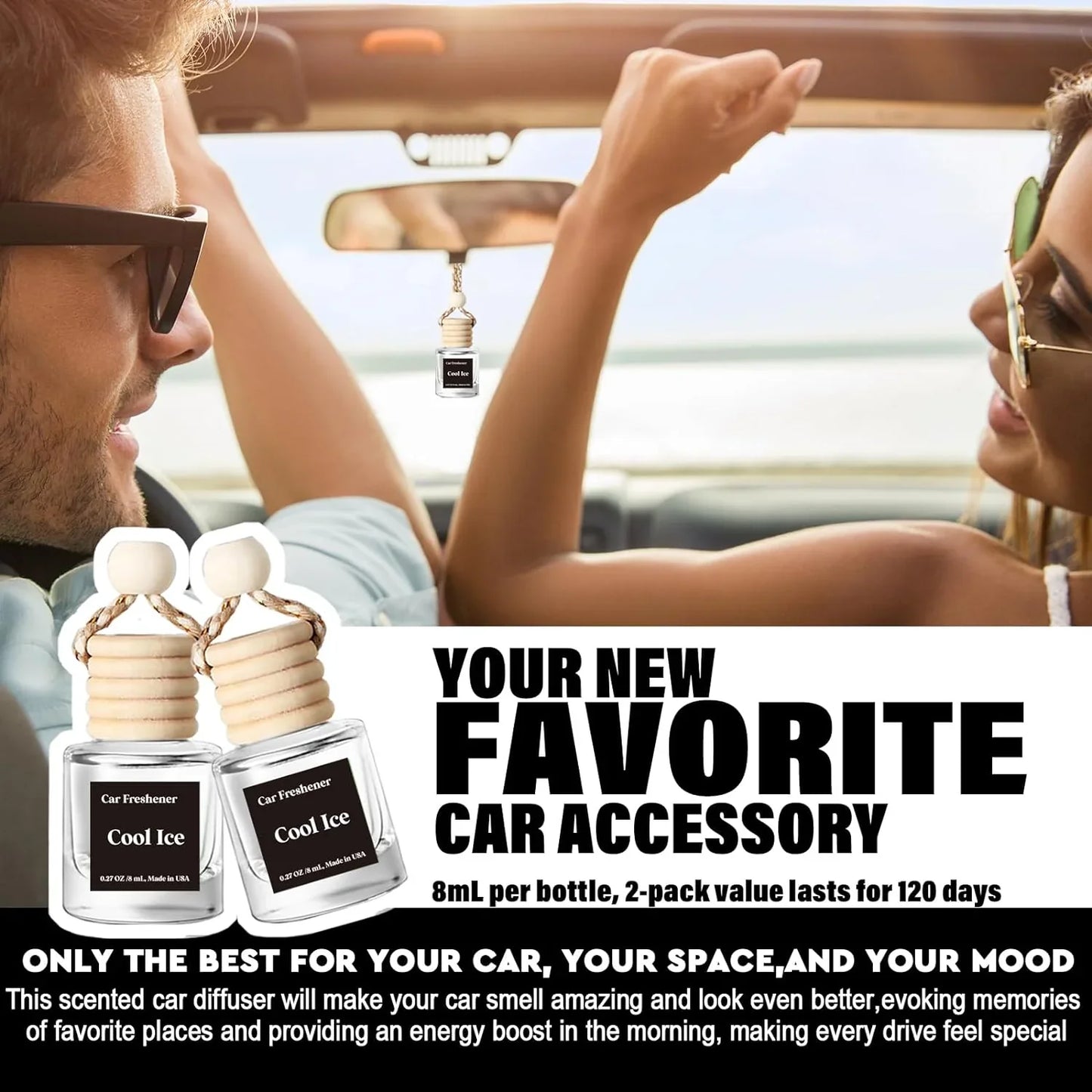 Mini Hanging Essential Oil Fragrance for Car Interiors