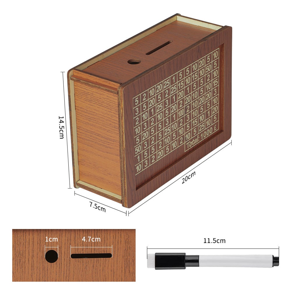 🎁 Hot Sale 49% OFF 🔥Wallet Fattening Program——Cash Vault Wooden Savings Box
