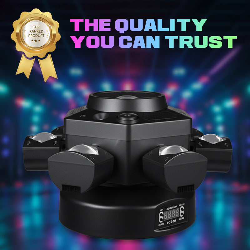 💡✨ Multi-Beam LED Atmosphere Light – Dynamic Color Changing, Remote Control & Easy Installation for Home/Party 🎉📦