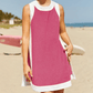 ⏰Hot Sale 55% OFF🔥Women's Casual Color Block Sleeveless Tops Matching Shorts with Pockets