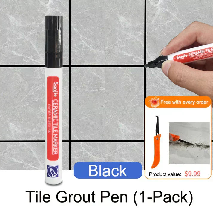 💥Buy 1 Get 1 Free Special Price:£ 9.99!!! 🖌️ Anti-Mould & Waterproof Joint Pen for Ceramic Tiles! 🧱