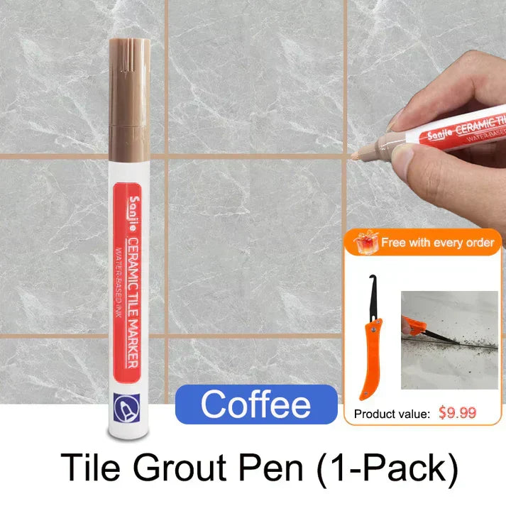 💥Buy 1 Get 1 Free Special Price:£ 9.99!!! 🖌️ Anti-Mould & Waterproof Joint Pen for Ceramic Tiles! 🧱