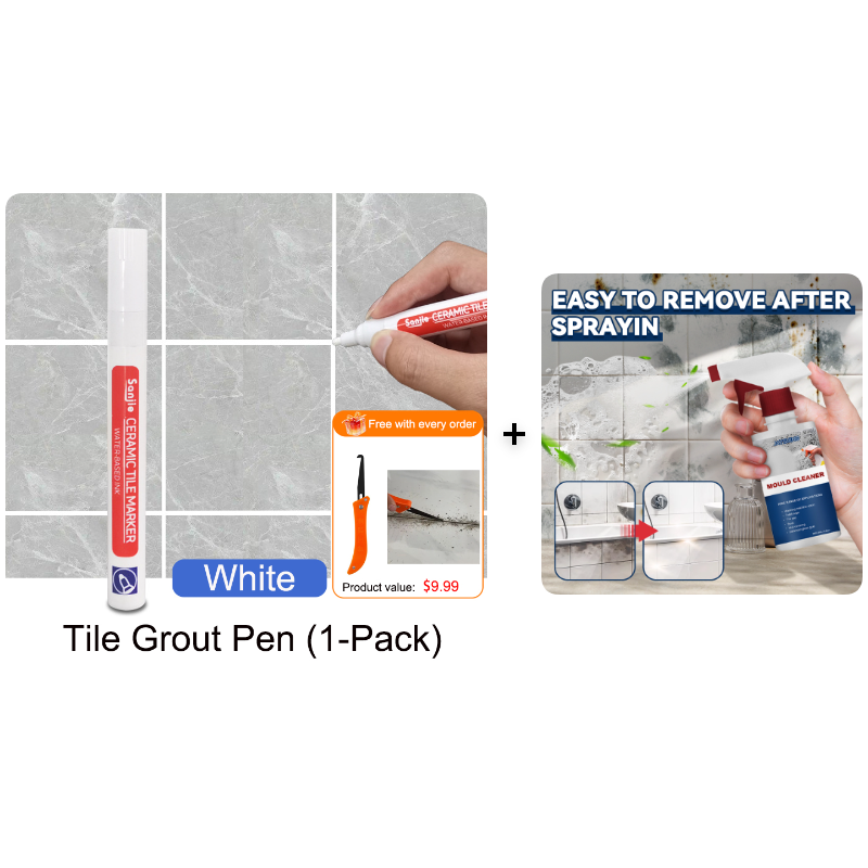 💥Buy 1 Get 1 Free Special Price:£ 9.99!!! 🖌️ Anti-Mould & Waterproof Joint Pen for Ceramic Tiles! 🧱