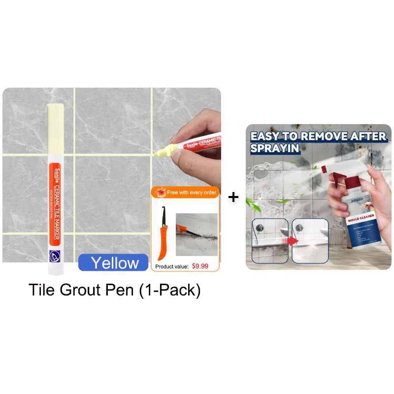 💥Buy 1 Get 1 Free Special Price:£ 9.99!!! 🖌️ Anti-Mould & Waterproof Joint Pen for Ceramic Tiles! 🧱