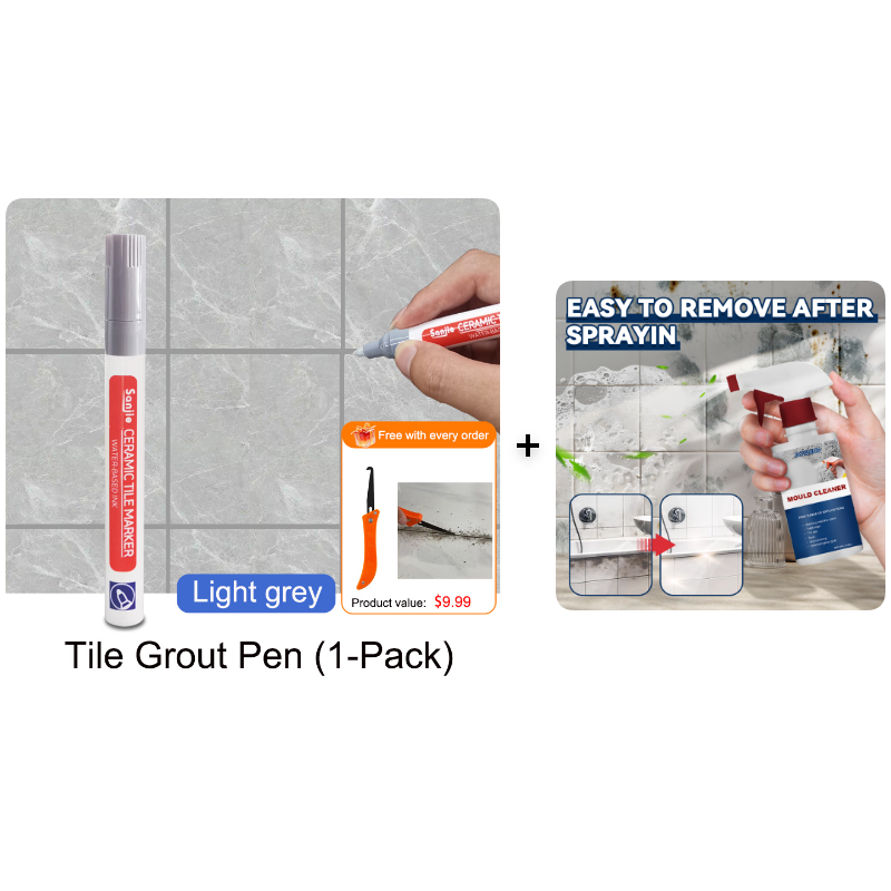 💥Buy 1 Get 1 Free Special Price:£ 9.99!!! 🖌️ Anti-Mould & Waterproof Joint Pen for Ceramic Tiles! 🧱