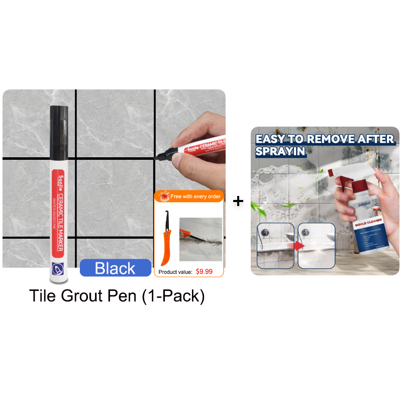 💥Buy 1 Get 1 Free Special Price:£ 9.99!!! 🖌️ Anti-Mould & Waterproof Joint Pen for Ceramic Tiles! 🧱