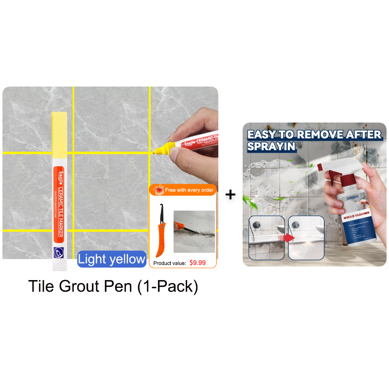 💥Buy 1 Get 1 Free Special Price:£ 9.99!!! 🖌️ Anti-Mould & Waterproof Joint Pen for Ceramic Tiles! 🧱