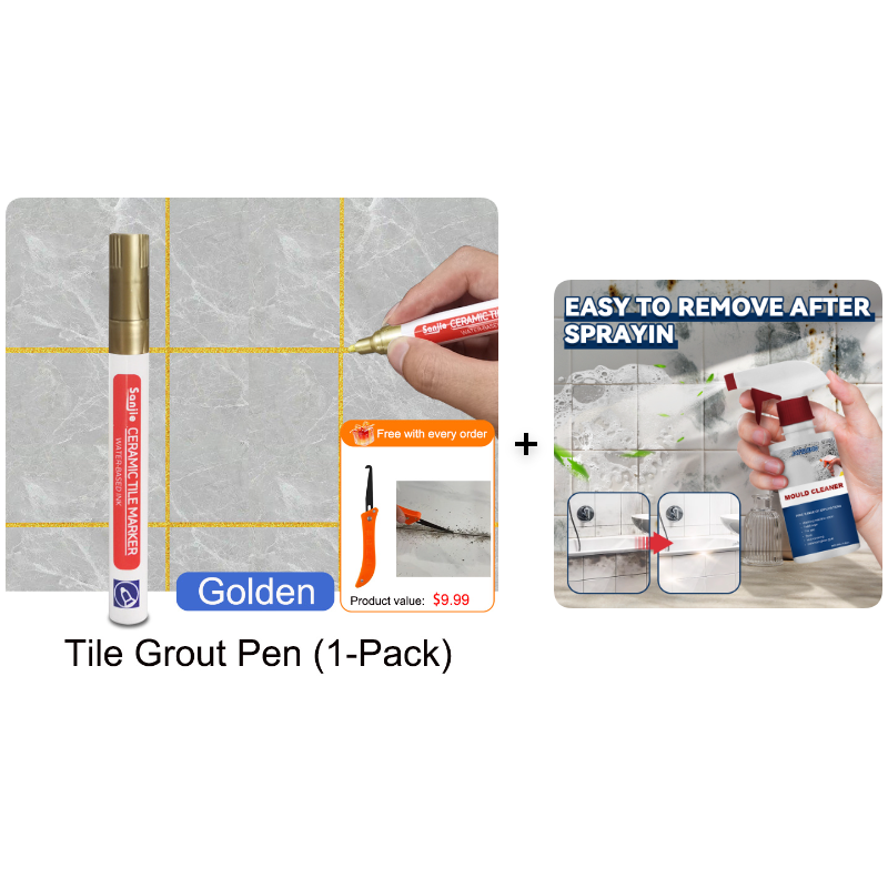 💥Buy 1 Get 1 Free Special Price:£ 9.99!!! 🖌️ Anti-Mould & Waterproof Joint Pen for Ceramic Tiles! 🧱