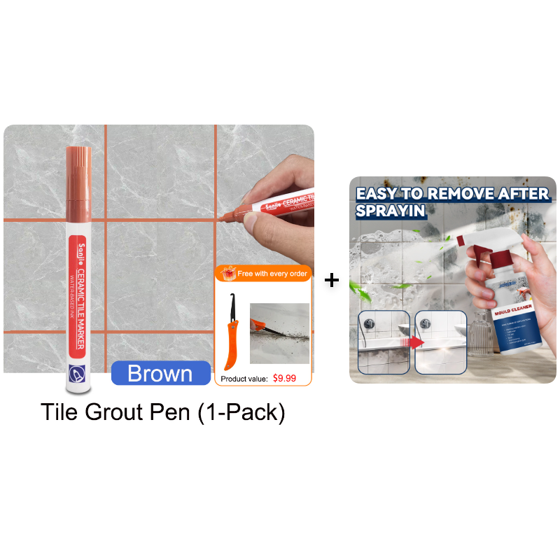 💥Buy 1 Get 1 Free Special Price:£ 9.99!!! 🖌️ Anti-Mould & Waterproof Joint Pen for Ceramic Tiles! 🧱