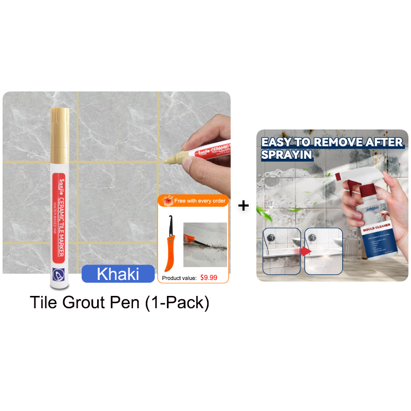 💥Buy 1 Get 1 Free Special Price:£ 9.99!!! 🖌️ Anti-Mould & Waterproof Joint Pen for Ceramic Tiles! 🧱