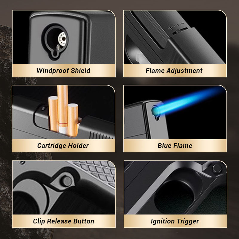 🔥🔫💨 Limited Half Price! 💥 Cool Pistol Lighter 🔥 Stylish Ignition 💣 Perfect Gift 🎁