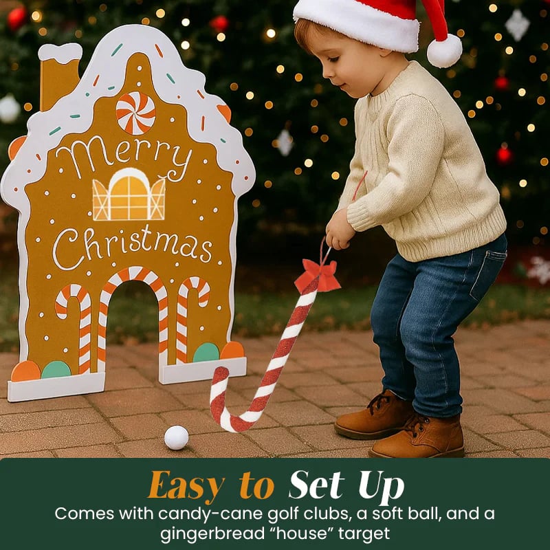 🎄Early Christmas Sale 49% OFF🎅🍭 Gingerbread Golf Game Set - Best Christmas Game