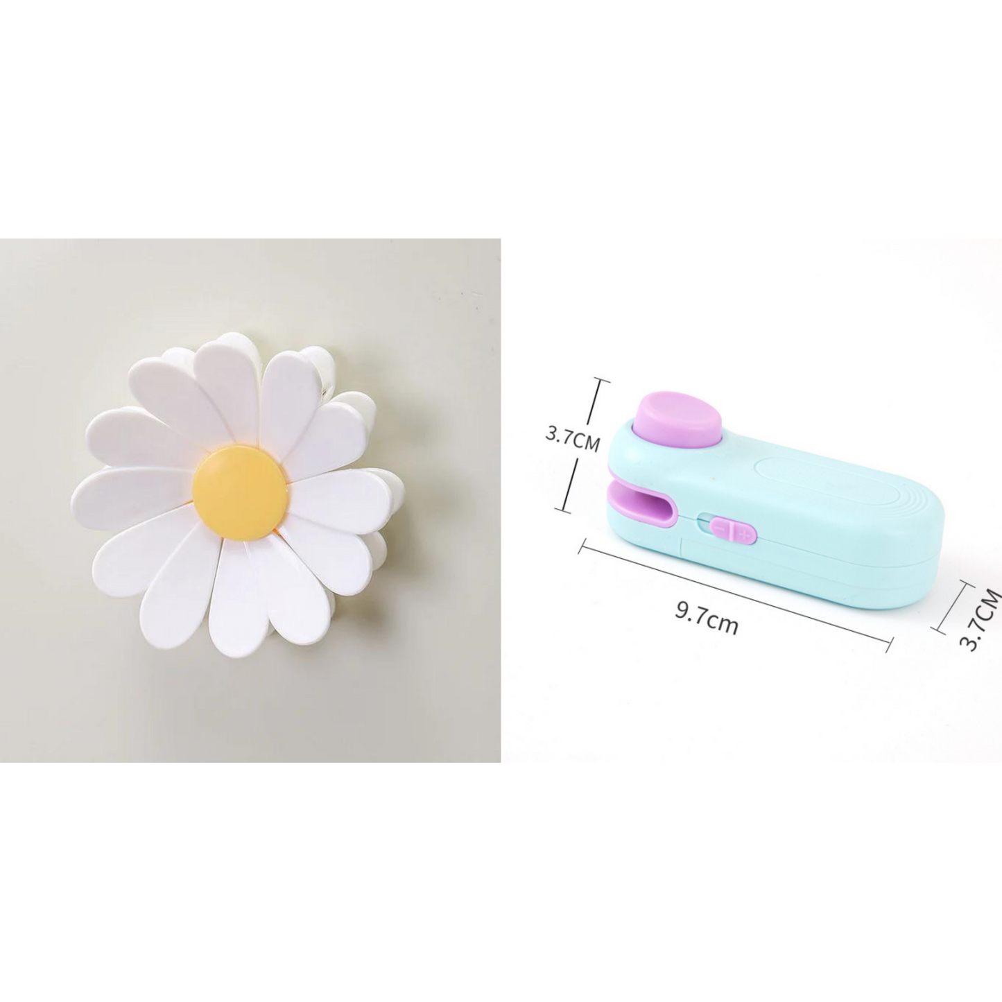 🏆 Last Day Special Price £6.99 !🌸Magnetic Daisy Blossom Sealing Clip Set
