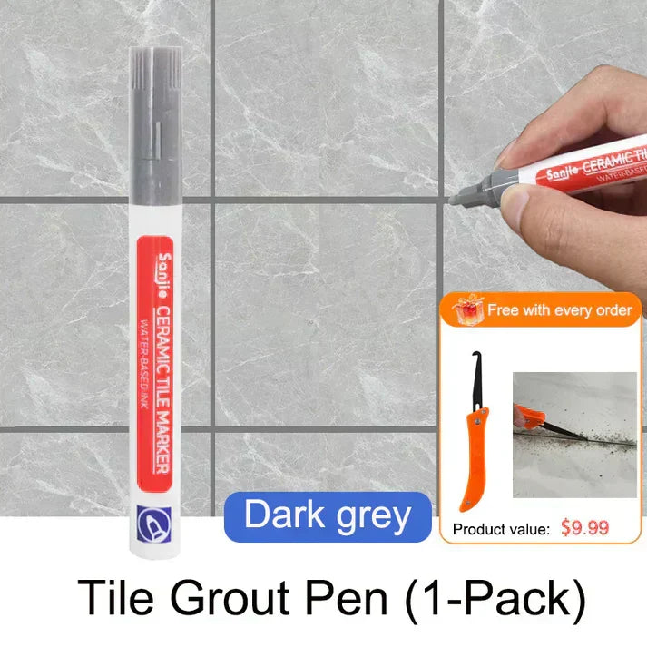 💥Buy 1 Get 1 Free Special Price:£ 9.99!!! 🖌️ Anti-Mould & Waterproof Joint Pen for Ceramic Tiles! 🧱