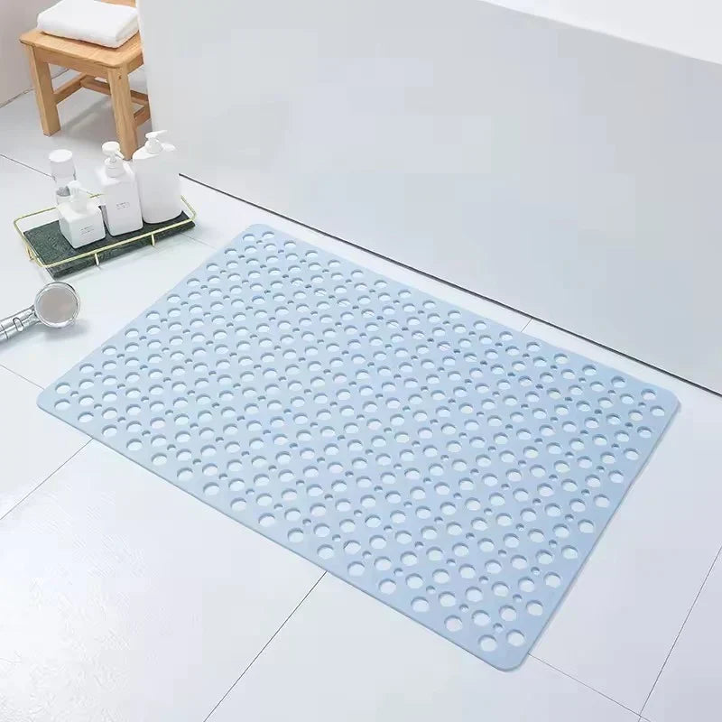 🚿50% OFF NOW! Premium Anti‑Slip Shower Safety Mat‑Large Hollow Drain Hole Bath Mat with Strong Suction Cups, Non‑Slip Floor Mat for Bathroom Shower Tub
