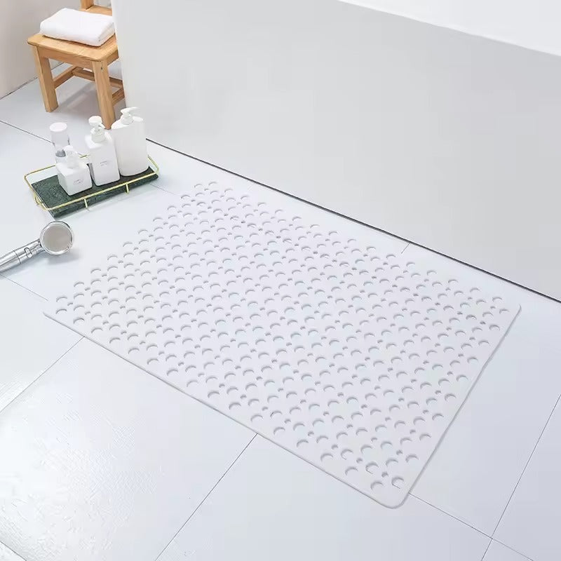 🚿50% OFF NOW! Premium Anti‑Slip Shower Safety Mat‑Large Hollow Drain Hole Bath Mat with Strong Suction Cups, Non‑Slip Floor Mat for Bathroom Shower Tub