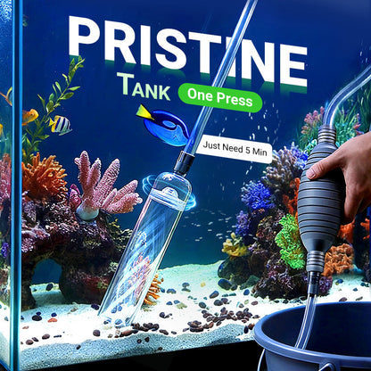 🐠 60% OFF LIMITED STOCK! ✨ Aquarium Vacuum Cleaner with Siphon - Gravel Filter & Flow Control for Effortless Water Change & Tank Maintenance 💦🌿