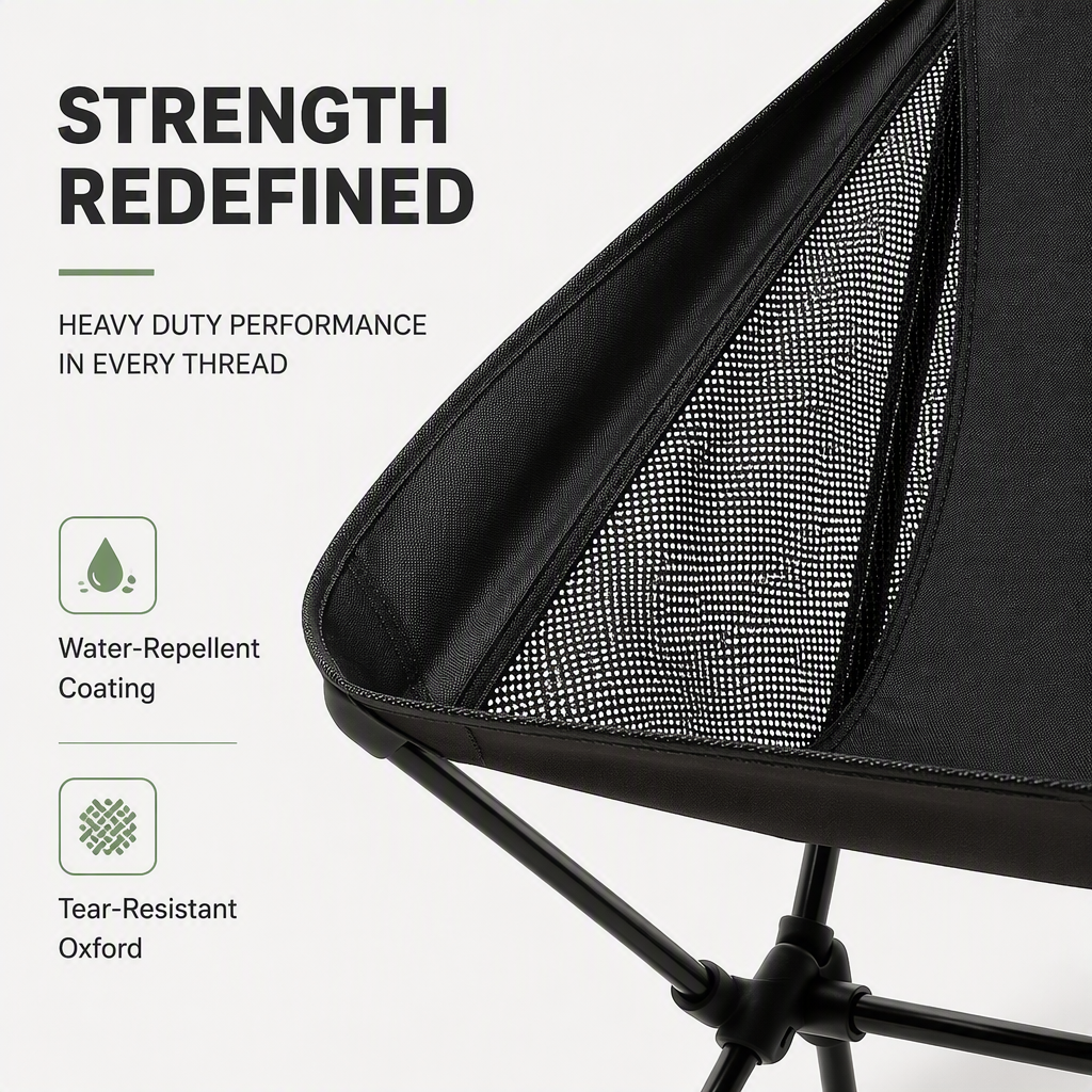 🔥Rock Anywhere Instantly! No-Sag 113kg Foldable Camping Chair