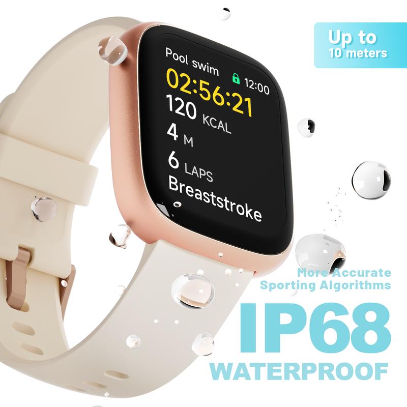 Smart Watch for Women Men, Fitness Tracker with Answer/Make Calls, Fitness Watch with Sleep Tracker/100 Sports/IP68 Waterproof Pedometer