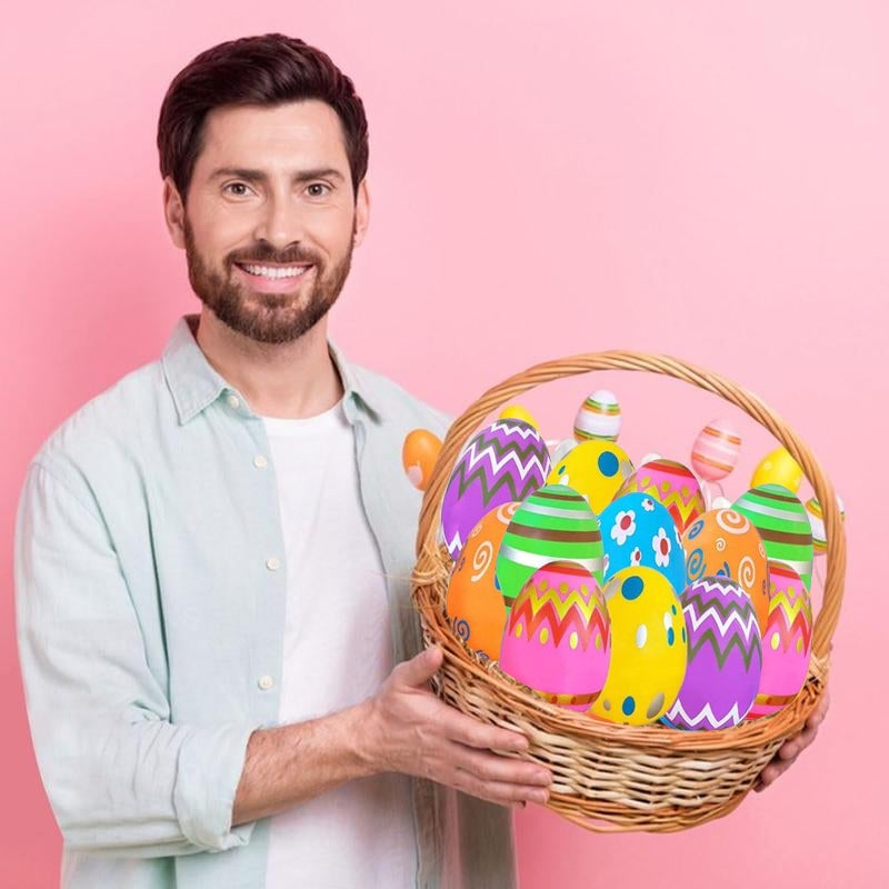 📢📢50% OFF !!!⏰ Happy Easter - 24 Pack Prefilled Easter Eggs with Squeeze Toys
