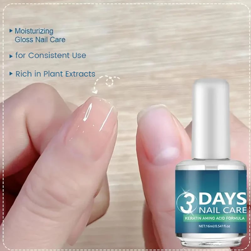 💝💅LAST DAY - BUY 1 GET 1 FREE!!💝3 Days Nail Care - Keratin Amino Acid Formula, Suitable for Soft and Fragile Nails