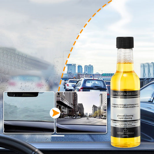 ✨ Limited Time Offer 50% OFF ✨ Car Glass Oil Film & Stain Remover – Cuts Through Grease, Grime & Haze for Crystal-Clear Windscreens 🚗💎