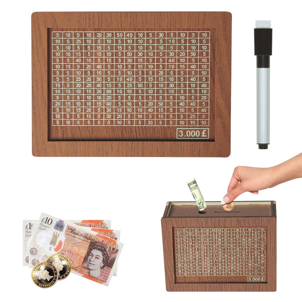 🎁 Hot Sale 49% OFF 🔥Wallet Fattening Program——Cash Vault Wooden Savings Box
