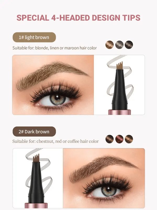 💞50K+ SOLD!💥✏️ BUY 1 GET 1 FREE! ✨ 3D Microblading Eyebrow Pencil – 4-Prong Tip, Waterproof & Natural Hair-Like Strokes 🖌️