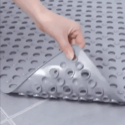 🚿50% OFF NOW! Premium Anti‑Slip Shower Safety Mat‑Large Hollow Drain Hole Bath Mat with Strong Suction Cups, Non‑Slip Floor Mat for Bathroom Shower Tub
