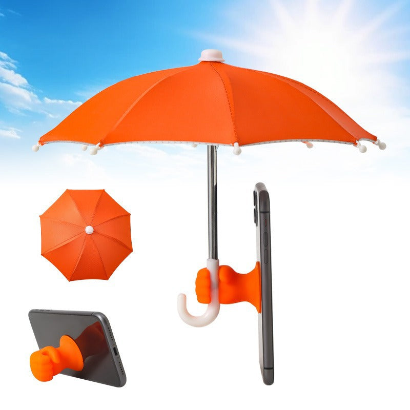 Outdoor cycling mobile sunshade stand for motorcycle umbrella - Compact sun protection and rain protection