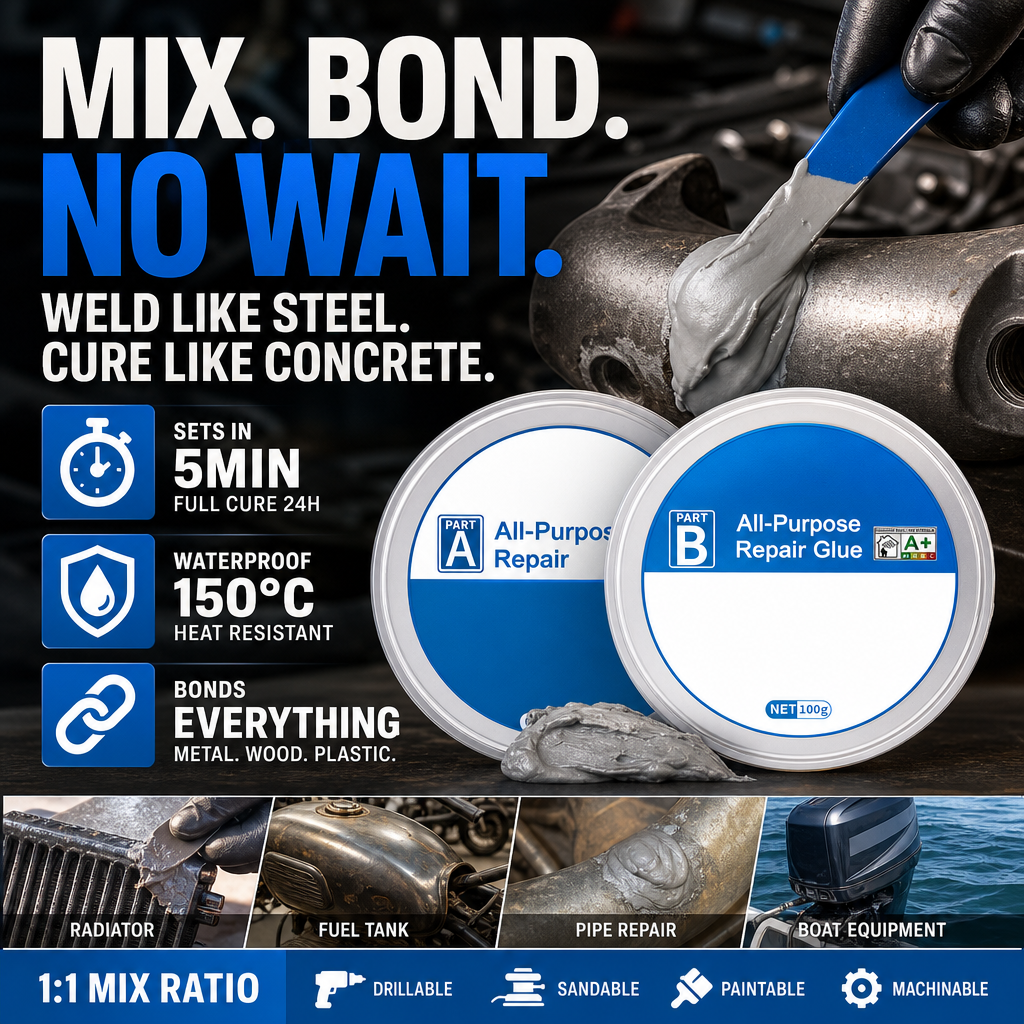 🔥 Liimited-time Offer:50% OFF | AB Super Glue: Brings broken items back to life – strong yet flexible, won’t crack!