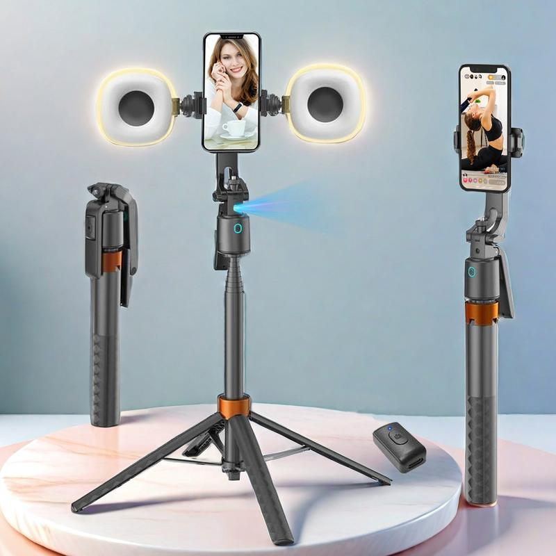 📸50% OFF NOW! 180cm Smart Face-Tracking PTZ Selfie Stick – 360° Auto Follow Phone Tripod with Fill Light, 4-Axis Anti-Shake for Live Streaming & Video Shooting