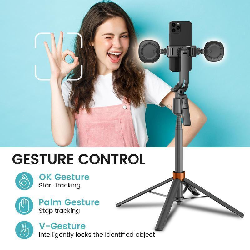 📸50% OFF NOW! 180cm Smart Face-Tracking PTZ Selfie Stick – 360° Auto Follow Phone Tripod with Fill Light, 4-Axis Anti-Shake for Live Streaming & Video Shooting