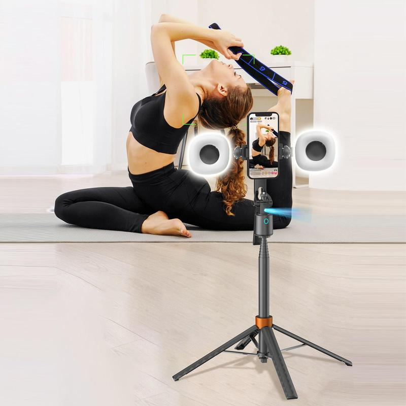 📸50% OFF NOW! 180cm Smart Face-Tracking PTZ Selfie Stick – 360° Auto Follow Phone Tripod with Fill Light, 4-Axis Anti-Shake for Live Streaming & Video Shooting