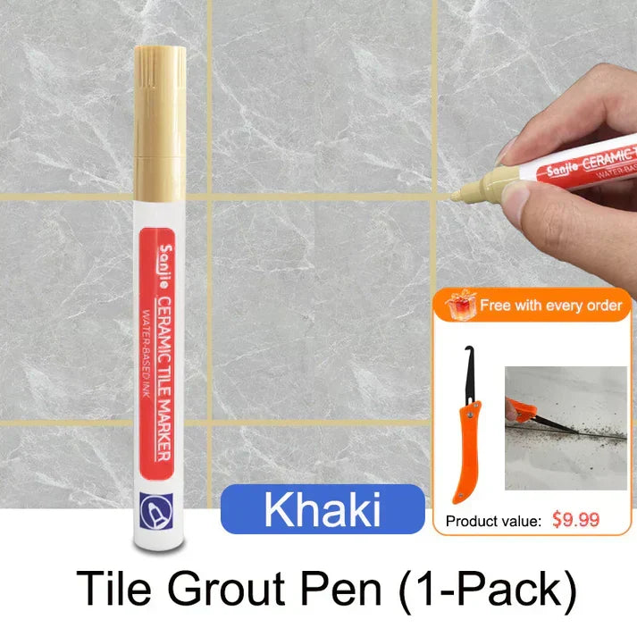 💥Buy 1 Get 1 Free Special Price:£ 9.99!!! 🖌️ Anti-Mould & Waterproof Joint Pen for Ceramic Tiles! 🧱