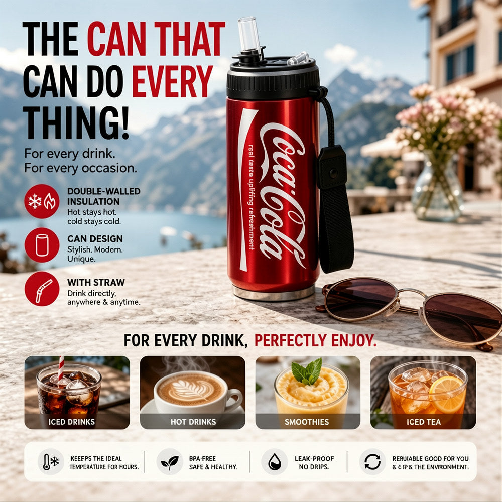 🥤Double-Layer Stainless Steel Cola Can-Shaped Insulated Cup